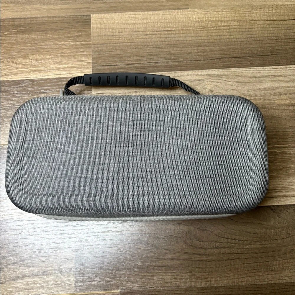Gray Canvas Carrying Case for Nintendo Switch Console, Padded with Partitions